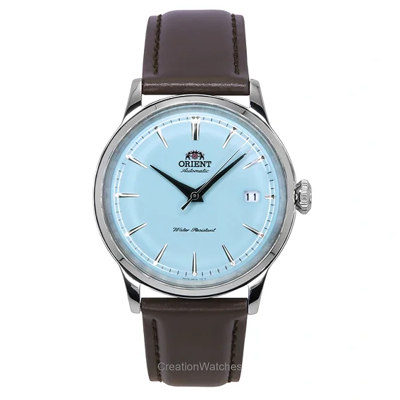 Orient Bambino Limited Edition Leather Strap Light Blue Dial Automatic RA-AC0M14L Men's Watch