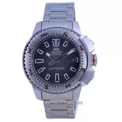 Relógio masculino Orient M-Force Black Dial Diver automático RA-AC0N01B10B 200M