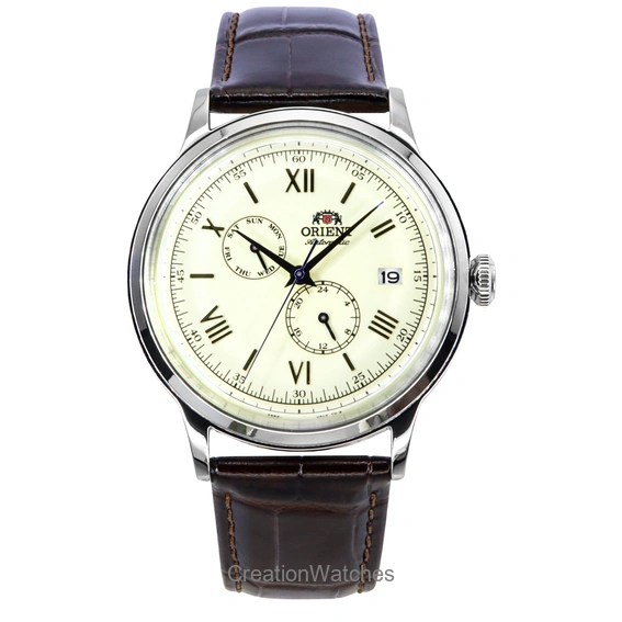 Orient Classic Bambino Version 8 Leather Strap Beige Dial Automatic RA-AK0702Y Men's Watch