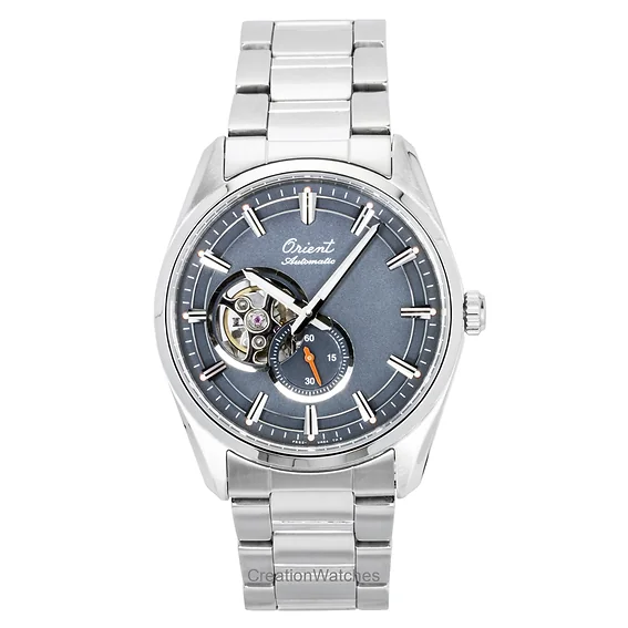 Orient Stretto 75th Anniversary Limited Edition Stainless Steel Open Heart Grey Dial Automatic RA-AR0012N Men's Watch
