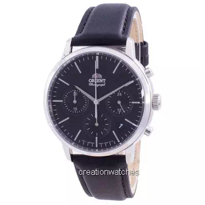 นาฬิกาข้อมือผู้ชาย Orient Contemporary Chronograph Black Dial Quartz RA-KV0303B10B