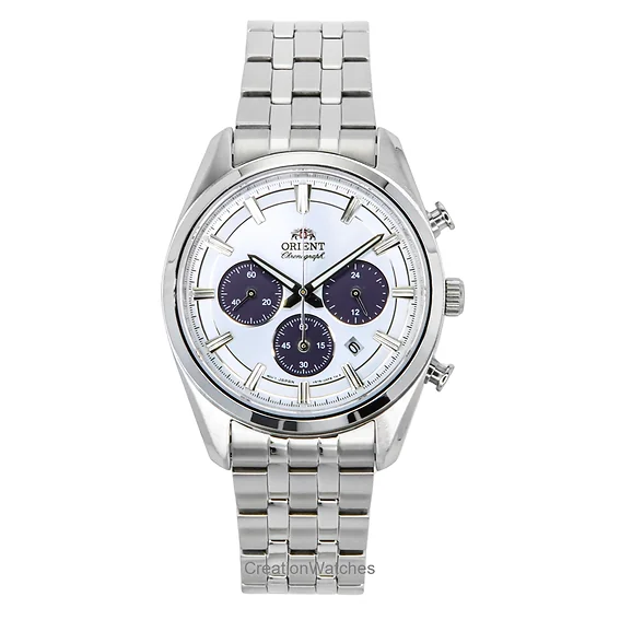 Orient Contemporary Chronograph Stainless Steel White Dial Quartz RA-TX0305S Men's Watch