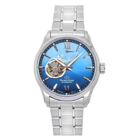 Orient Star Contemporary Limited Edition Open Heart Blue Dial Automatic RE-AT0017L00B 100M Men's Watch With Extra Strap
