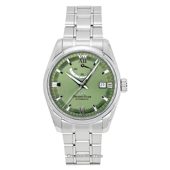 Orient Star Contemporary Stainless Steel Green Dial Automatic RE-AU0107E 100M Men's Watch