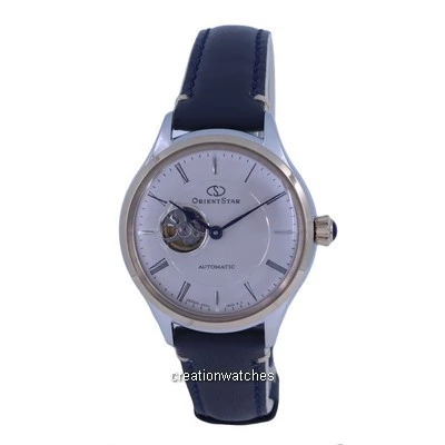 Orient Star Open Heart Grey Dial Leather Automatic RE-ND0011N00B Women's Watch
