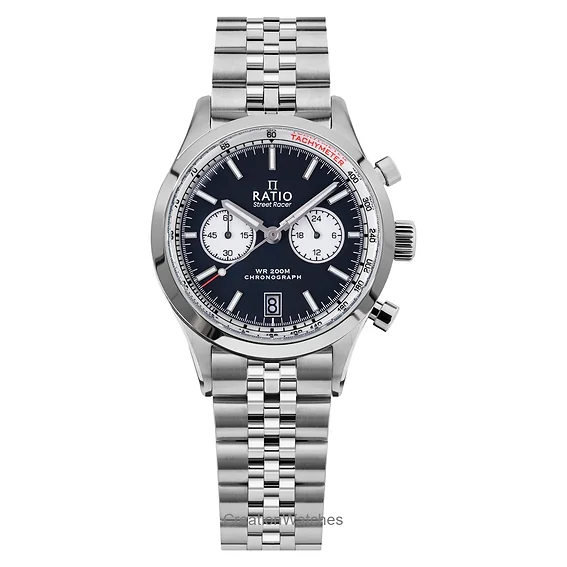 RATIO Street Racer reverse panda chronograph watch