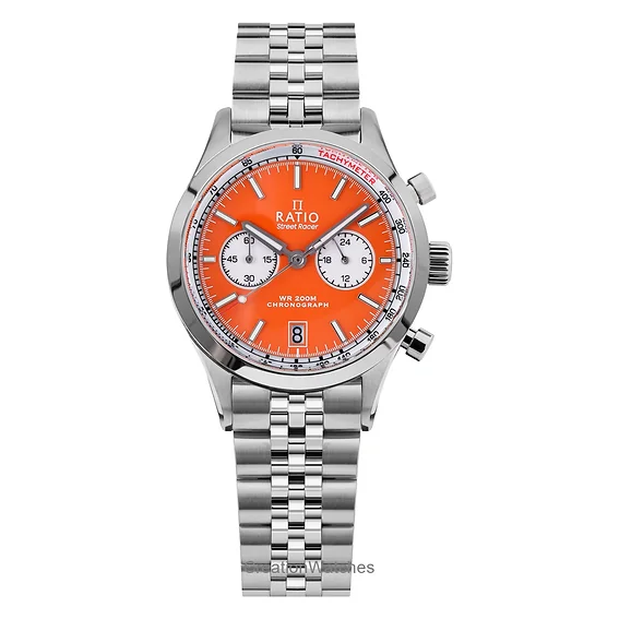 ranan　2月① RATIO Street Racer chronograph reverse panda 200M watch
