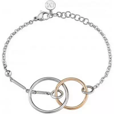 Morellato Cerchi Stainless Steel PVD Rose Gold Tone SAKM16 Women's Bracelet