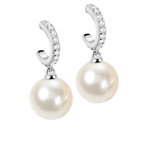 Morellato Perla Essenziale Silberfarbene Ohrringe SANH03 für Damen