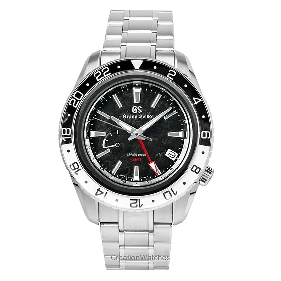 Grand Seiko Sport GMT Stainless Steel Black Dial Automatic SBGE277G 100M Men's Watch