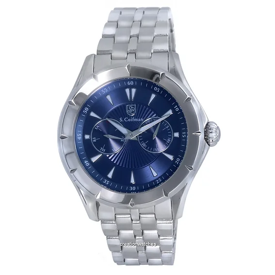 S. Coifman Stainless Steel Blue Dial Quartz SC0443 Men's Watch
