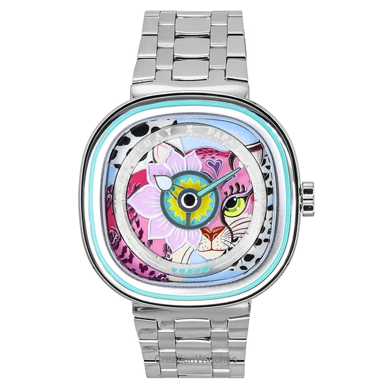Sevenfriday C-Series Papa Don't Preach Stainless Steel Multicolor Dial Quartz SF-C1-01 Women's Watch