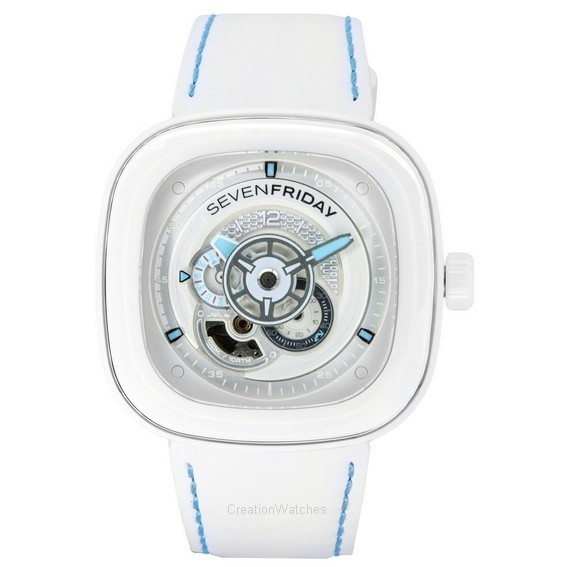 Sevenfriday P-Series Curacao Day-Night White Dial Automatic P1C/05 SF-P1C-05 100M Men's Watch