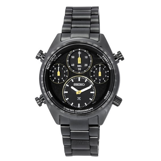Seiko Prospex Speedtimer Limited Edition Chronograph Stainless Steel Black Dial Solar SFJ007P1 100M Men's Watch