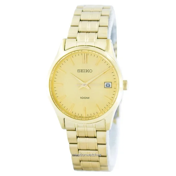 Seiko Quartz Analog Gold Tone SGEF04 SGEF04P1 SGEF04P Men's Watch