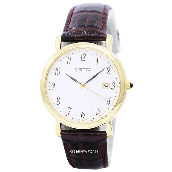 Seiko Quartz Brown Leather Strap SKK648 SKK648P1 SKK648P Men's Watch