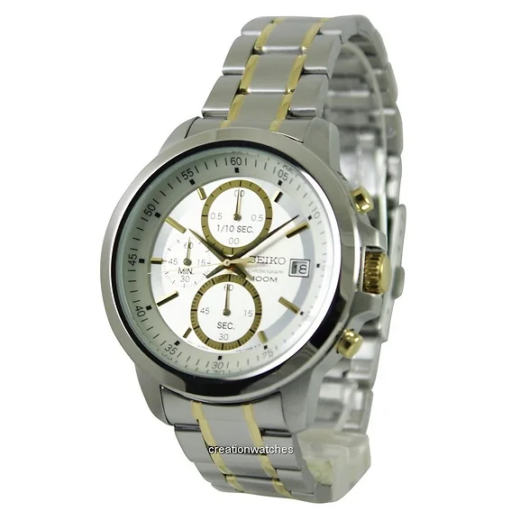 Seiko Chronograph Quartz Two Tone SKS447 SKS447P1 SKS447P Men's Watch