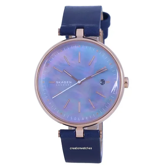 Skagen Karolina Blue Mother Of Pearl Dial Solar SKW2981 Women's Watch