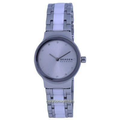 Relógio feminino Skagen Freja Lille aço inoxidável mostrador branco quartzo SKW3010