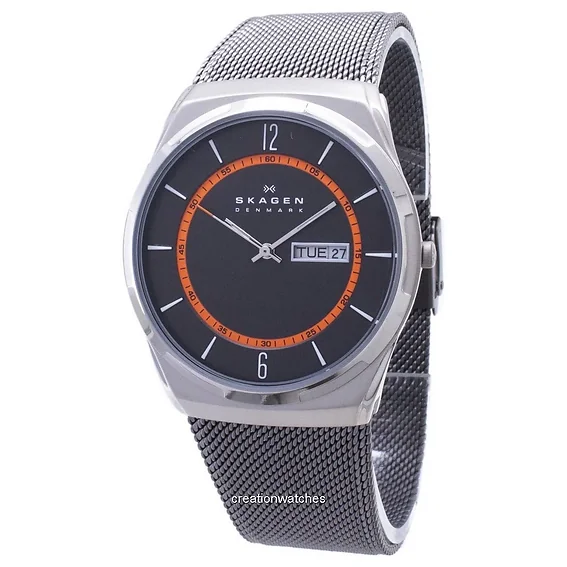 Skagen Ancher Orologio Uomo Cronografo – Cassa 40mm In Acciaio Riciclato, Cinturino In Pelle O Maglia D'Acciaio, Quadrante Nero, Impermeabile 50m