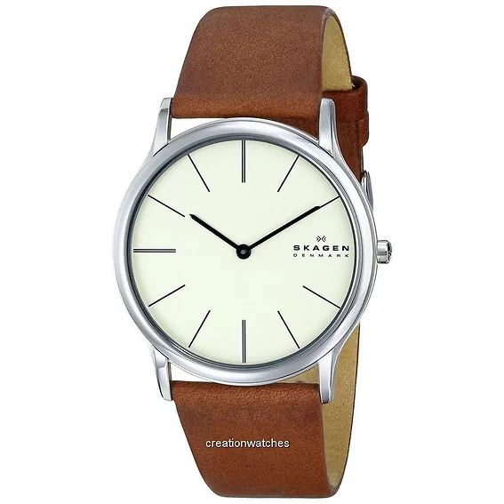 Skagen Theodor Quartz Stainless Steel Beige Dial SKW6083 Men's Watch
