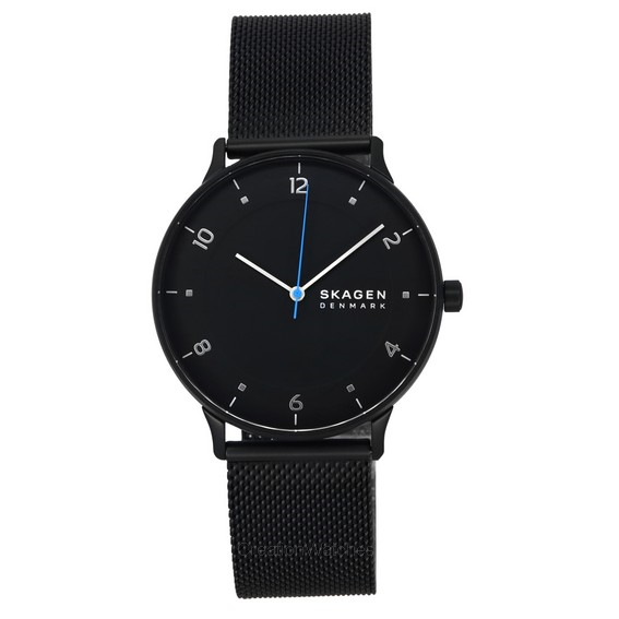 Relógio masculino Skagen Riis meia-noite em aço inoxidável com mostrador preto quartzo SKW6886