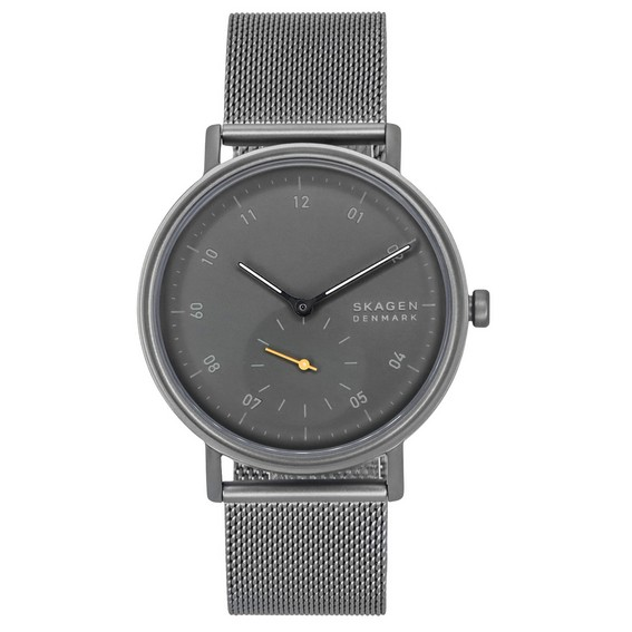 Relógio masculino Skagen Kuppel em aço inoxidável com mostrador cinza quartzo SKW6891