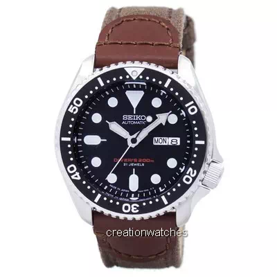 Seiko Automatic Diver's Canvas Strap SKX007J1-var-NS1 200M Men's Watch