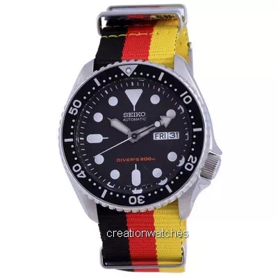 Relógio masculino Seiko Diver automático de poliéster SKX007K1-var-NATO26 200M