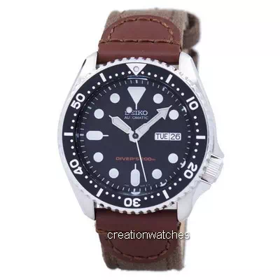 Seiko Automatic Diver's Canvas Strap SKX007K1-var-NS1 200M Men's Watch