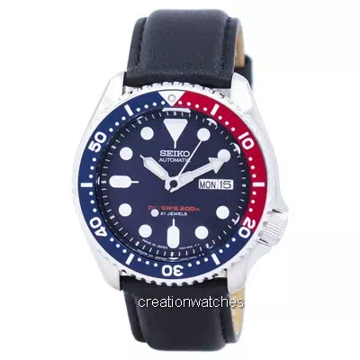 Seiko Automatic Diver's Ratio Black Leather SKX009J1-LS10 200M Men's Watch