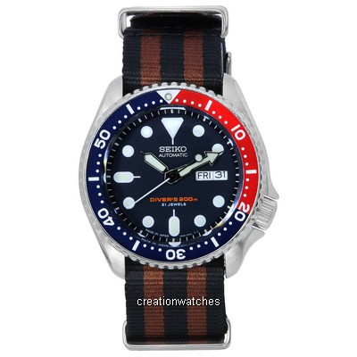Relógio Masculino Seiko Blue Dial Automatic Diver's SKX009J1-var-NATO22 200M