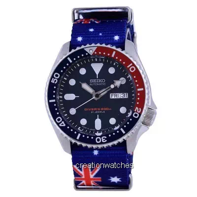 Seiko Automatic Diver's Polyester Japan Made SKX009J1-var-NATO30 200M Men's Watch