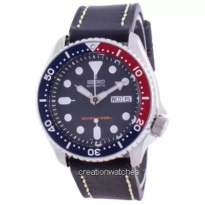 Relógio masculino Seiko Diver automático com mostrador azul SKX009K1-var-LS16 200M