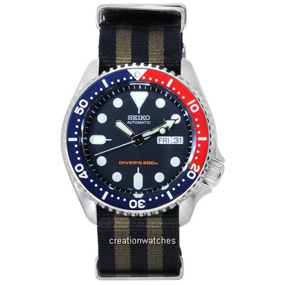 Relógio Masculino Seiko Blue Dial Automatic Diver's SKX009K1-var-NATO21 200M