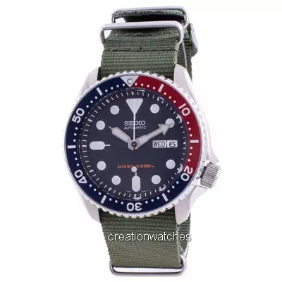 Seiko Automatic Diver's Deep Blue SKX009K1-var-NATO9 200M Men's Watch