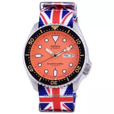 Seiko Automatic Diver's Japan Made Polyester SKX011J1-var-NATO28 200M Men's Watch