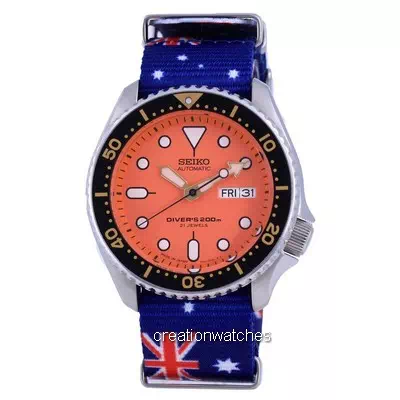 Seiko Automatic Diver's Japan Made Polyester SKX011J1-var-NATO30 200M Men's Watch