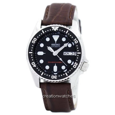Seiko Automatic Diver's 200M Ratio Brown Leather SKX013K1-LS3 Men's Watch