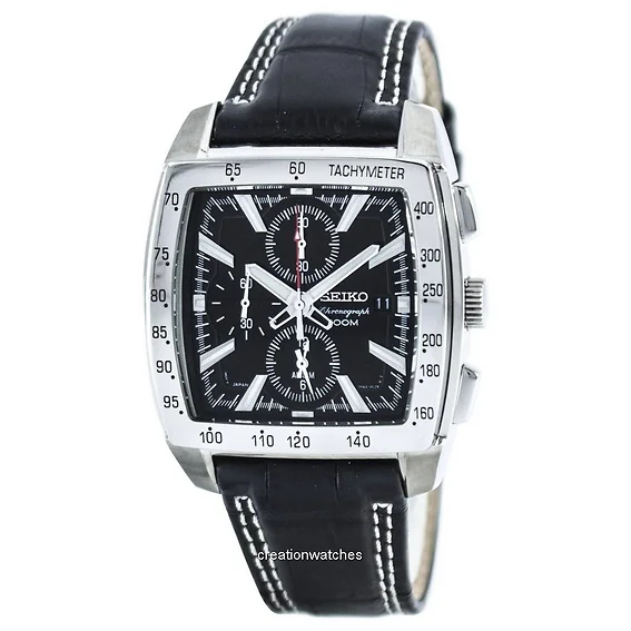 Seiko Quartz Alarm Chronograph Tachymeter SNAC29 SNAC29P1 SNAC29P Men's Watch