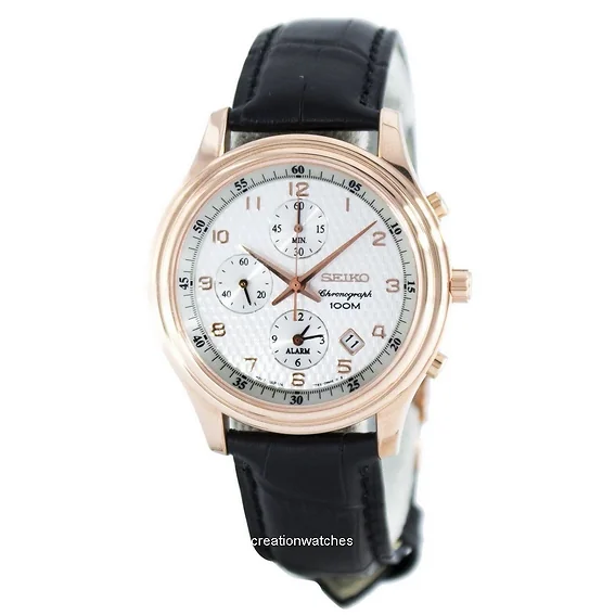 Seiko Quartz Alarm Chronograph SNAC82 SNAC82P1 SNAC82P Men's Watch