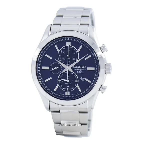 Seiko Quartz Alarm Chronograph SNAF65 SNAF65P1 SNAF65P Men's Watch