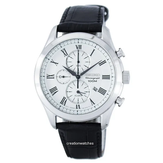 Seiko Chronograph Quartz Alarm SNAF69 SNAF69P1 SNAF69P Men's Watch