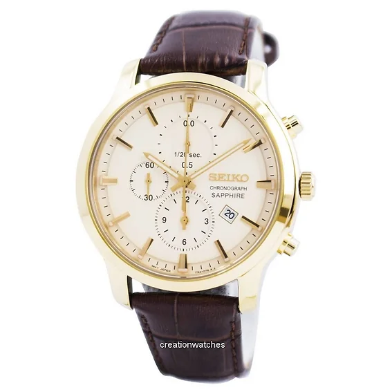 Seiko Chronograph Quartz Sapphire SNDG70 SNDG70P1 SNDG70P Men's Watch