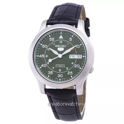 Seiko 5 Military SNK805K2-var-SS1 Automatic Black Leather Strap Men's Watch