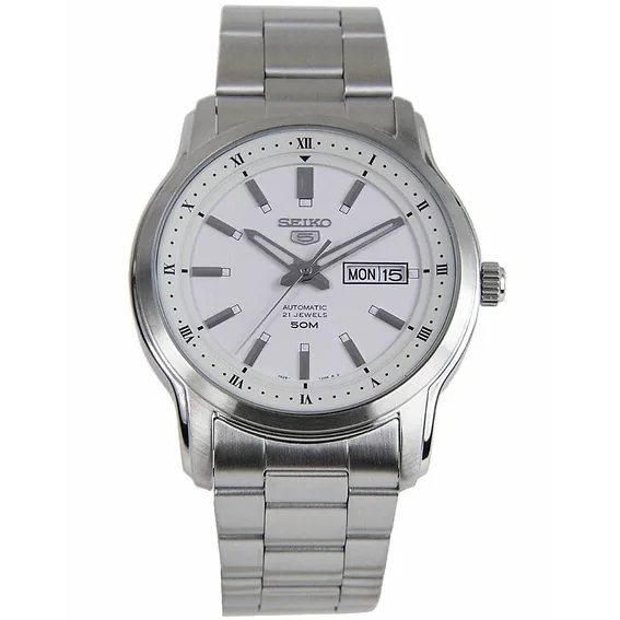 Seiko 5 Automatic White Dial SNKP09 SNKP09K1 SNKP09K Men's Watch