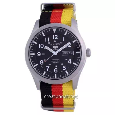 Relógio masculino Seiko 5 Sports automático de poliéster SNZG15J1-var-NATO26 100M