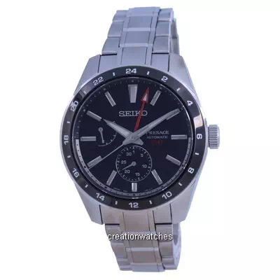 Seiko Presage Sharp Edged GMT Automatic Black Dial SPB221 SPB221J1 SPB221J 100M Men's Watch