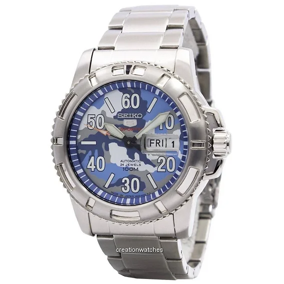 Seiko 5 Sports Automatic 24 Jewels Camouflage Japan Made SRP223 SRP223J1 SRP223J Men's Watch