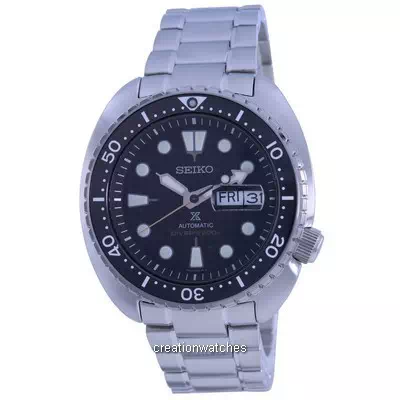 Relógio masculino Seiko Prospex King Turtle Black Dial do mergulhador automático SRPE03 SRPE03K1 SRPE03K 200M
